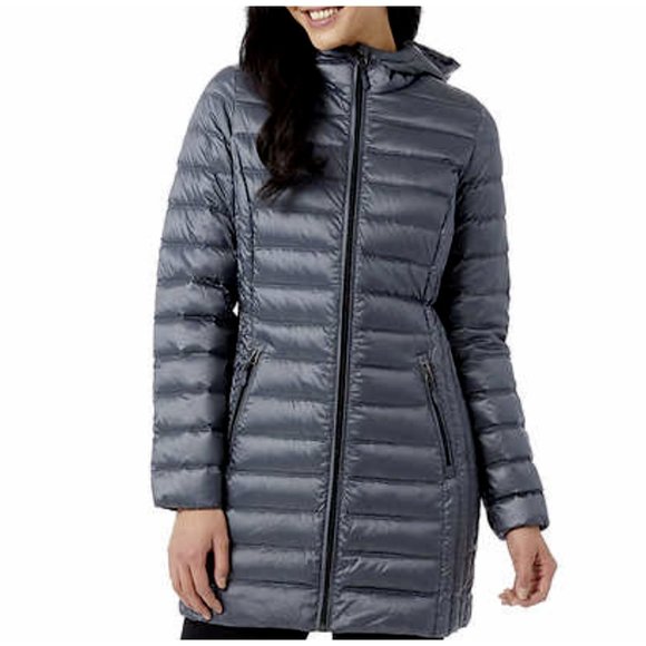 Aventura Jackets & Blazers - Aventure Womens Lightweight Down Fixed Hood Jacket gray rosin